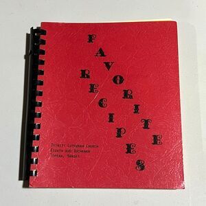 Favorite Recipes Trinity Lutheran Church Topeka Kansas Cookbook Vintage 1977